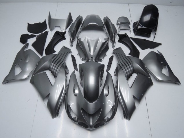 Brillante Gris Carenado Moto Kawasaki ZX14R ZZR 1400 06-11 Brillante Gris Carenado Moto Kawasaki ZX14R ZZR 1400 06-11