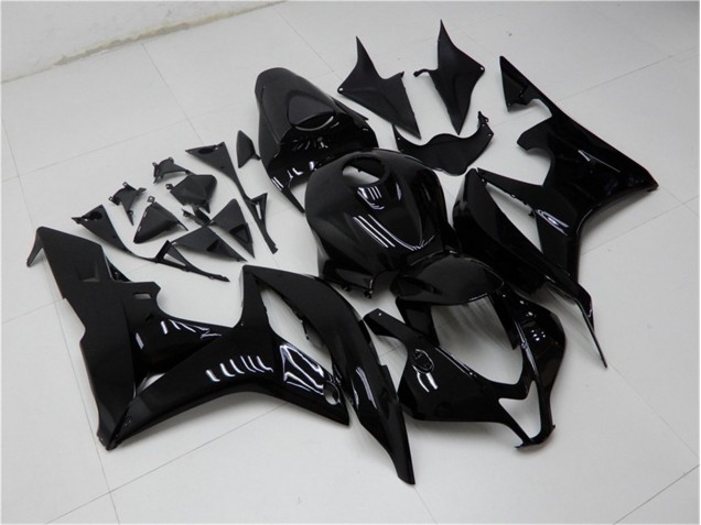 Brillante Negro Carenado Moto Honda CBR 600 RR 07-08 Brillante Negro Carenado Moto Honda CBR 600 RR 07-08