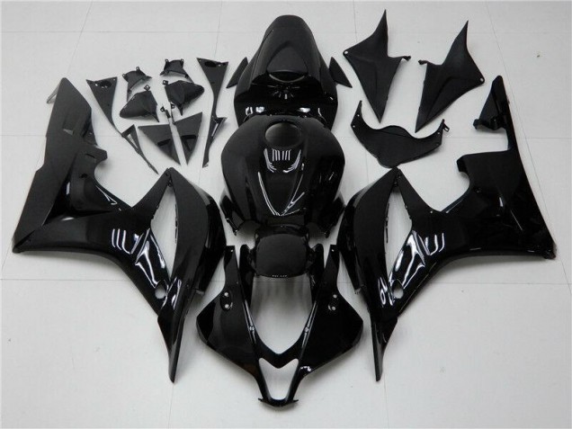 Brillante Negro Carenado Moto Honda CBR 600 RR 07-08 Brillante Negro Carenado Moto Honda CBR 600 RR 07-08