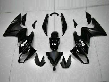 Brillante Negro Carenado Moto Kawasaki EX650 09-11