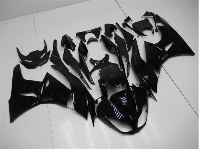Brillante Negro Carenado Moto Kawasaki ZX6R 09-12 Brillante Negro Carenado Moto Kawasaki ZX6R 09-12