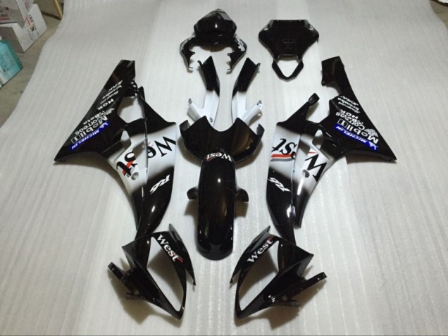 Brillante Negro Carenado Moto Yamaha R6 06-07 Brillante Negro Carenado Moto Yamaha R6 06-07