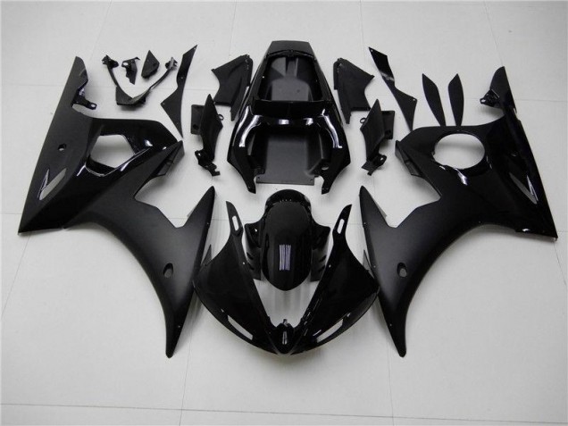 Brillante Negro Mate Carenado Moto Yamaha R6 03-05 Brillante Negro Mate Carenado Moto Yamaha R6 03-05