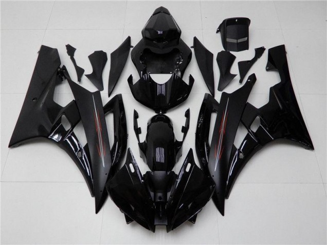 Brillante Negro Mate Carenado Moto Yamaha R6 06-07