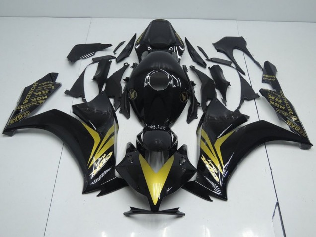 Brillante Negro & Oro Carenado Moto Honda CBR 1000 RR 12-16 Brillante Negro & Oro Carenado Moto Honda CBR 1000 RR 12-16