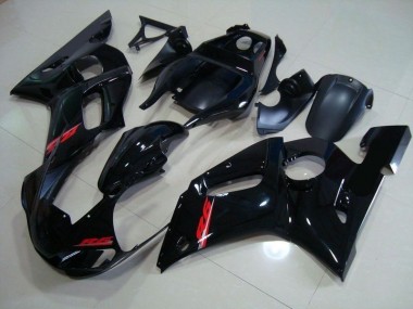 Brillante Negro Rojo Calcomanías Carenado & Plástico Moto Yamaha R6 98-02