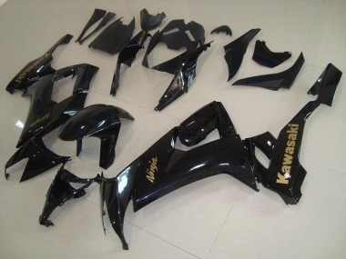 Brillante Negro con Oro Pegatinas Carenado Moto Kawasaki ZX10R 08-10