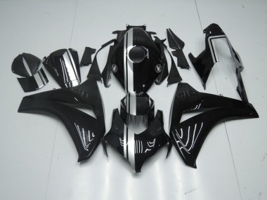 Brillante Negro con Plata Raya Carenado Moto Honda CBR 1000 RR 08-11