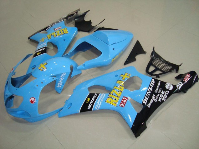 Claro Azul Negro Carenado Moto Suzuki GSXR 1000 K1 00-02 Claro Azul Negro Carenado Moto Suzuki GSXR 1000 K1 00-02