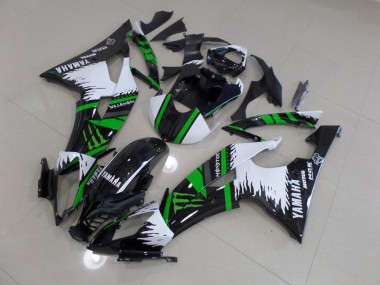 Especial Blanco Verde Monster Carenado Moto Yamaha R6 08-16