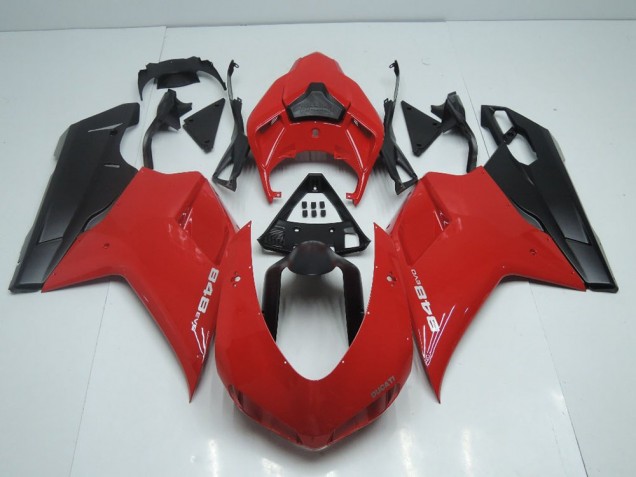 Estilo OEM Rojo con Negro Mate Lado Carenado Moto Ducati 848 1098 1198 07-14 Estilo OEM Rojo con Negro Mate Lado Carenado Moto Ducati 848 1098 1198 07-14