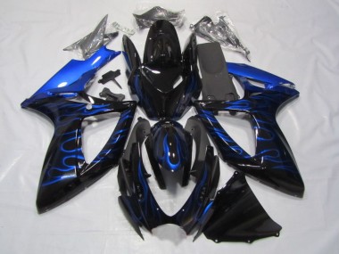 Llama azul negra Carenado Moto Suzuki GSXR 750 K6 06-07