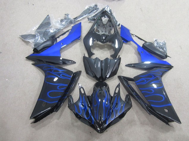 Llama azul negra Carenado Moto Yamaha R1 07-08 Llama azul negra Carenado Moto Yamaha R1 07-08