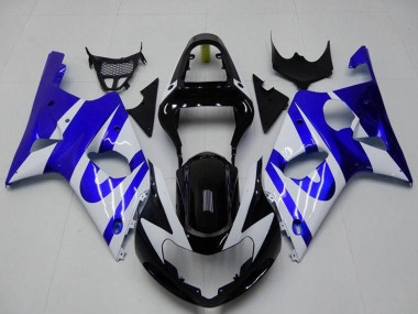 Carenados Moto Suzuki GSXR 1000 2000-2002 - Blanco Azul Negro Brillante