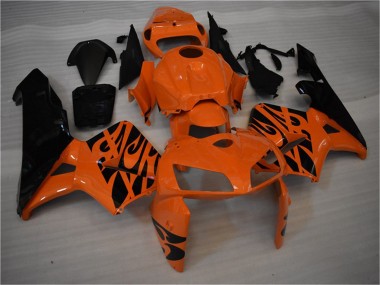 Carenados Moto Honda CBR600RR 2005-2006 - Naranja Negro Llama
