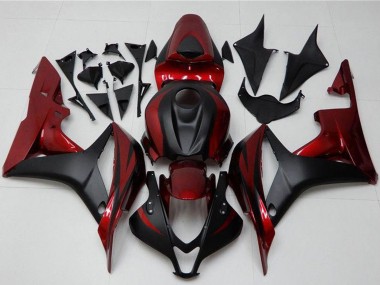 Kits Carenados Moto Honda CBR600RR 2007-2008 - Rojo Negro Mate