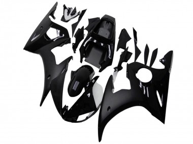 Carenado Moto Yamaha YZF R6 2003-2004 - Negro Brillante Negro Mate