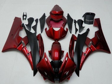 Kits Carenados Moto Yamaha YZF R6 2006-2007 - Rojo Negro Mate