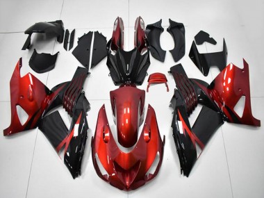 Carenado Moto Kawasaki ZX14R ZZR1400 2006-2011 - Rojo Negro