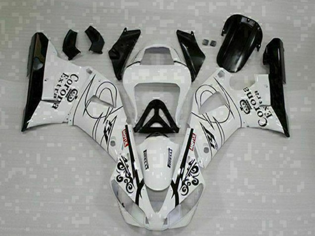 Carenado Moto Yamaha YZF R1 2000-2001 - Blanco Negro Corona Extra