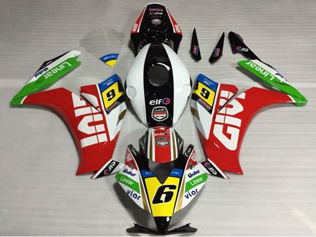 Carenado Moto Honda CBR1000RR 2012-2016 - Blanco Rojo Amarillo Verde Givi 6