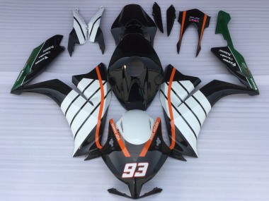 Carenado Moto Honda CBR1000RR 2012-2016 - Blanco Naranja Negro Brillante Baracuda 93