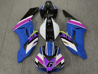 Carenado Moto Honda CBR1000RR 2004-2005 - Blanco Azul Púrpura Amarillo Negro Brillante 6