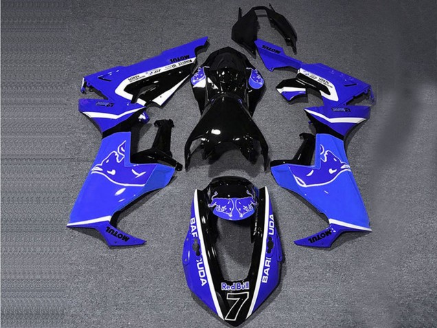 Carenado Moto Honda CBR1000RR 2017-2023 - Azul Blanco Negro Brillante Toro