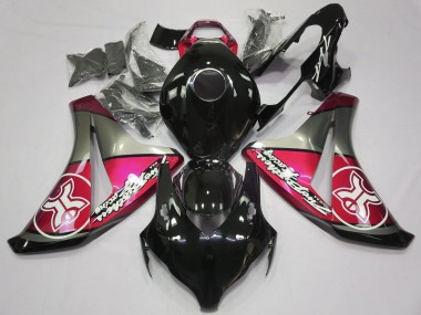 Carenado Moto Honda CBR1000RR 2008-2011 - Rosa Gris Negro Brillante