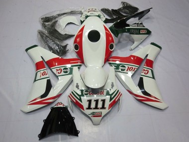 Carenado Moto Honda CBR1000RR 2008-2011 - Blanco Rojo Verde Castrol 111