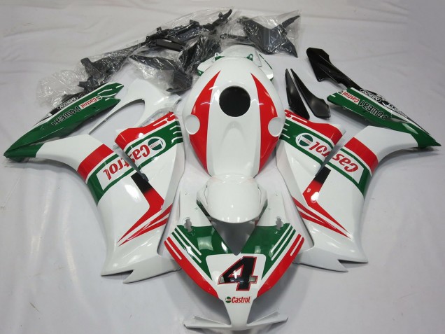 Carenado Moto Honda CBR1000RR 2012-2016 - Blanco Rojo Verde Castrol 4