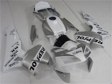 Carenados Moto Honda CBR600RR 2003-2004 - Blanco Plata Negro Repsol