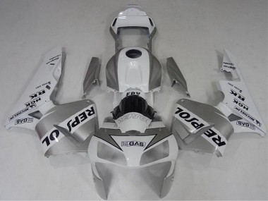 Carenados Moto Honda CBR600RR 2003-2004 - Blanco Plata Negro Repsol