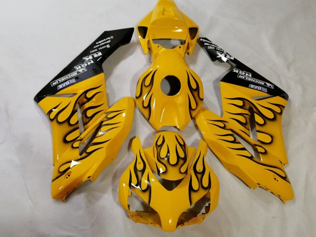Carenado Moto Honda CBR1000RR 2012-2016 - Amarillo Negro Llama