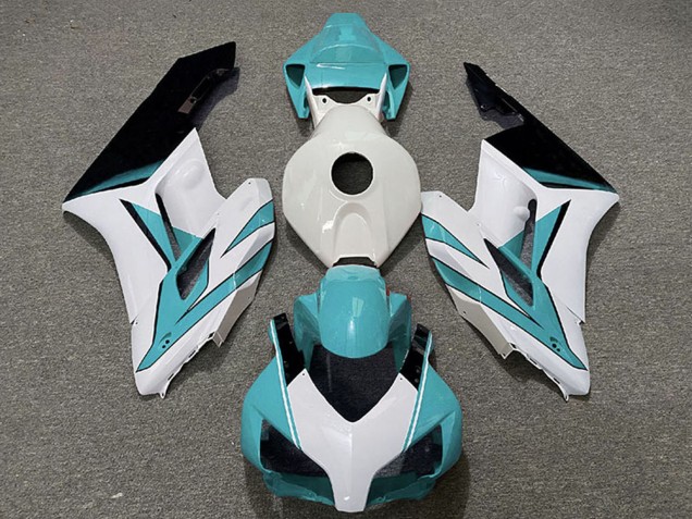 Carenado Moto Honda CBR1000RR 2004-2005 - Blanco Cian Azul Negro Brillante