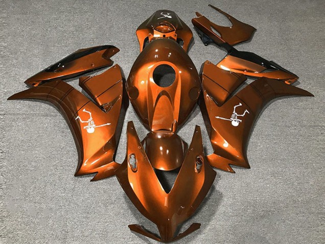 Carenado Moto Honda CBR1000RR 2012-2016 - Naranja Profundo Negro Brillante