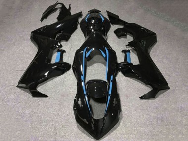Carenado Moto Honda CBR1000RR 2017-2023 - Negro Brillante Azul Claro Línea
