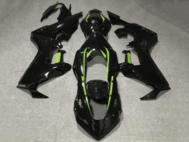 Carenado Moto Honda CBR1000RR 2017-2023 - Negro Brillante Verde Lima Línea