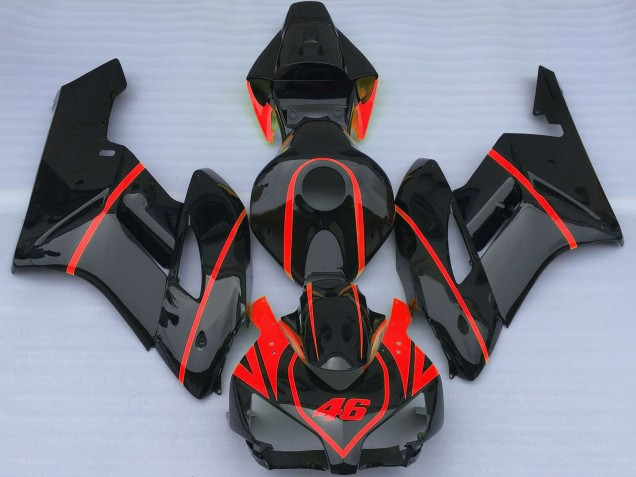 Carenado Moto Honda CBR1000RR 2004-2005 - Negro Brillante Rojo