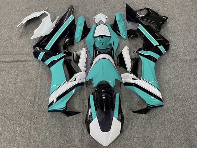 Carenado Moto Honda CBR1000RR 2017-2023 - Blanco Cian Azul Negro Brillante