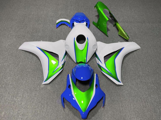 Carenado Moto Honda CBR1000RR 2008-2011 - Blanco Verde Azul