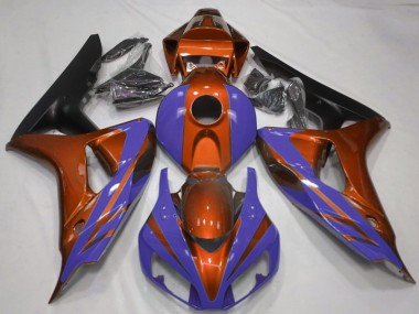 Carenado Moto Honda CBR1000RR 2006-2007 - Naranja Azul Negro Mate