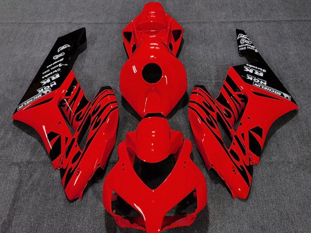 Carenado Moto Honda CBR1000RR 2004-2005 - Rojo Negro Brillante Llama