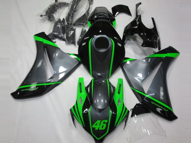Carenado Moto Honda CBR1000RR 2008-2011 - Gris Verde Negro Mate Motul 46