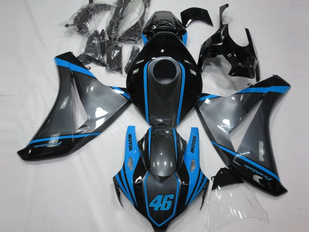 Carenado Moto Honda CBR1000RR 2008-2011 - Gris Azul Negro Mate Motul 46
