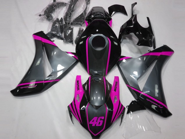 Carenado Moto Honda CBR1000RR 2008-2011 - Gris Rosa Negro Mate Motul 46