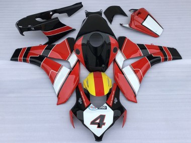 Carenado Moto Honda CBR1000RR 2008-2011 - Rojo Blanco Amarillo Negro Brillante EstiloCarrera
