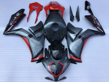 Carenado Moto Honda CBR1000RR 2012-2016 - Gris Rojo Negro Brillante EstiloCarrera