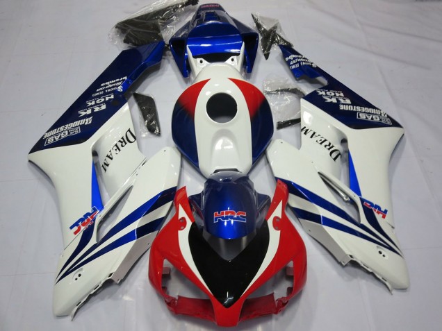 Carenado Moto Honda CBR1000RR 2004-2005 - Blanco Azul Rojo HRC OEM Estilo Dream