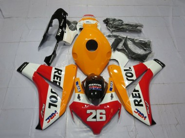 Carenado Moto Honda CBR1000RR 2008-2011 - Naranja Blanco Rojo Negro Brillante Repsol 26